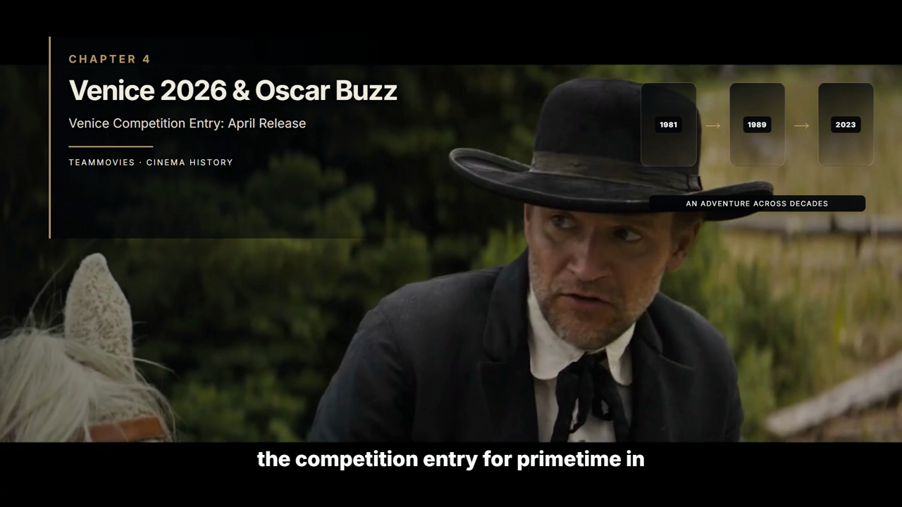 Venice 2026 & Oscar Buzz — TeamMovies cinema-history documentary graphic