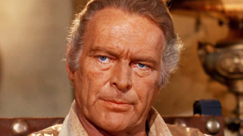 Leif Erickson's "Big John" Cannon is seen in closeup in The High Chaparral