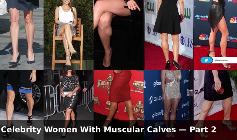 TeamMovies Celebrity Women With Muscular Calves series collage