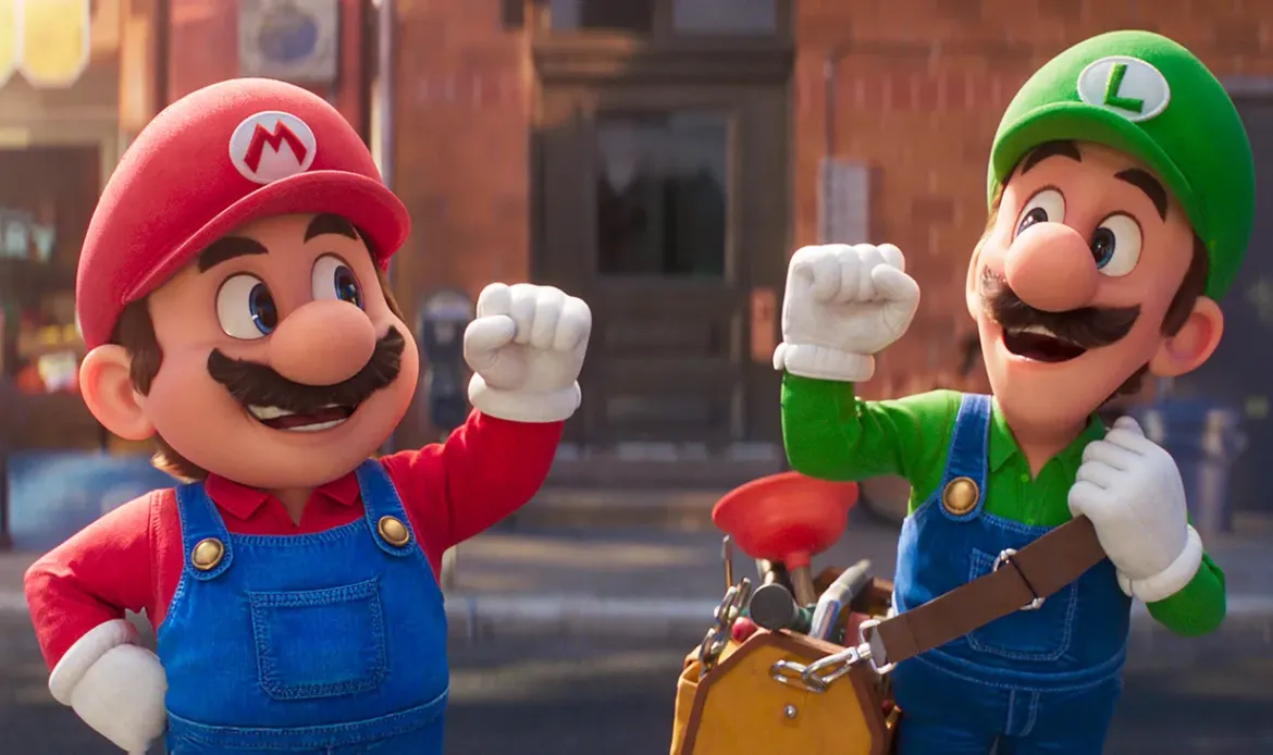 Chris Pratt and Charlie Day voice brothers Mario and Luigi in 'The Super Mario Bros. Movie.'