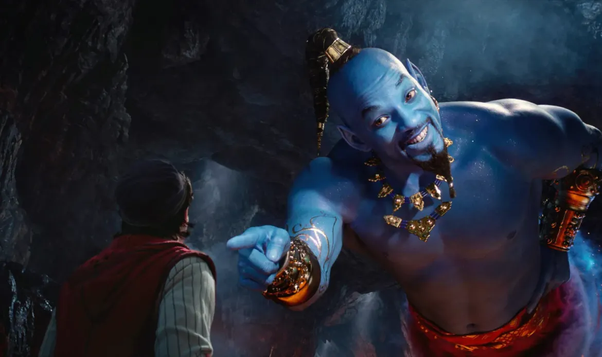ALADDIN, from left: Mena Massoud as Aladdin, Will Smith as the Genie, 2019. © Walt Disney Studios Motion Pictures / courtesy Everett Collection