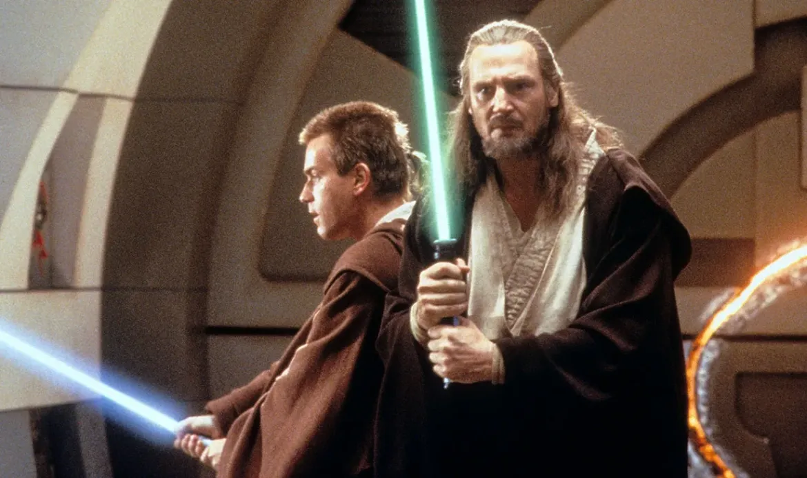 Ewan McGregor, Liam Neeson in STAR WARS EPISODE I - THE PHANTOM MENACE, 1999.