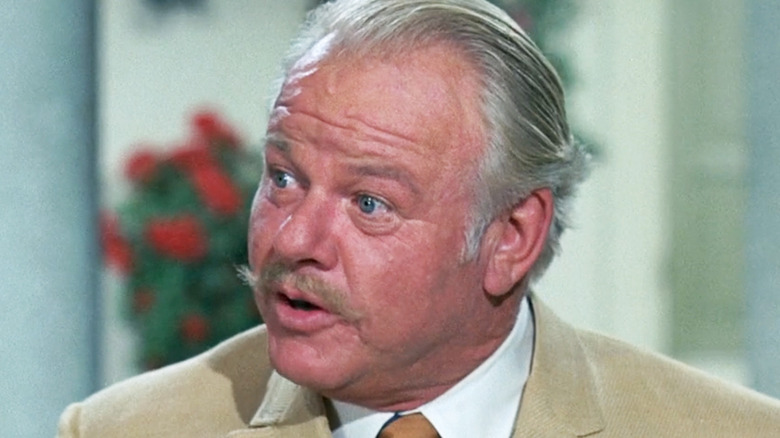 Alan Hale Jr.'s "Uncle" Reggie Overton Perkins is seen in closeup in The Flying Nun