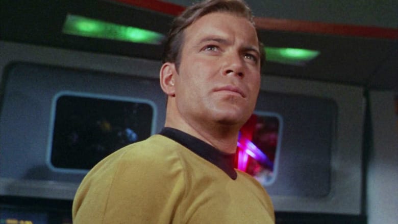 Captain Kirk looking determined and heroic on Star Trek