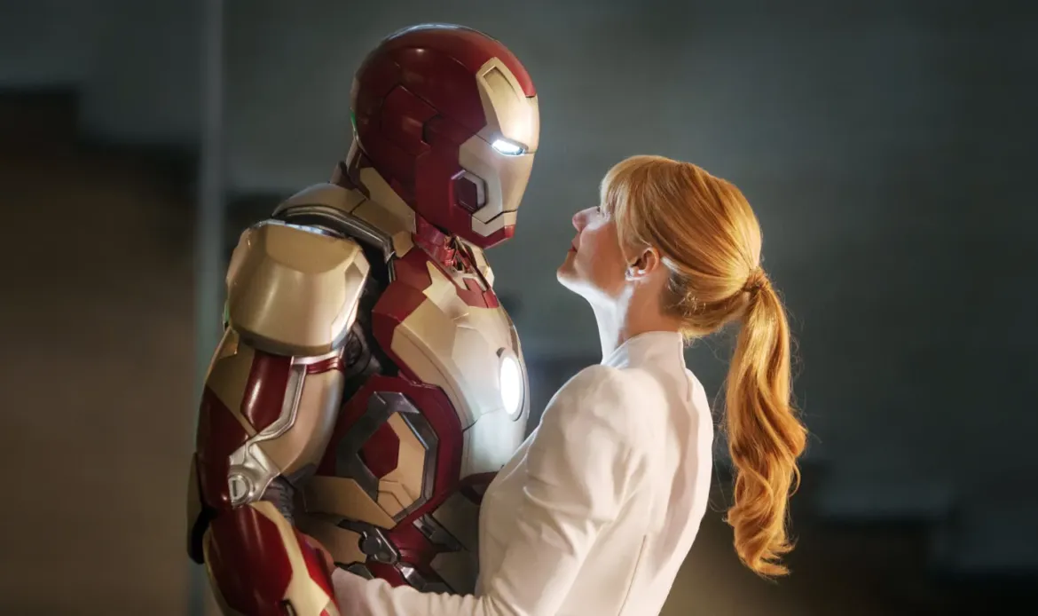 IRON MAN 3, from left: Robert Downey Jr., as Iron Man, Gwyneth Paltrow, 2013. ©Walt Disney Pictures/courtesy Everett Collection