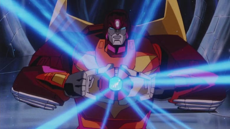 Rodimus Prime holding the Matrix in The Transformers: The Movie