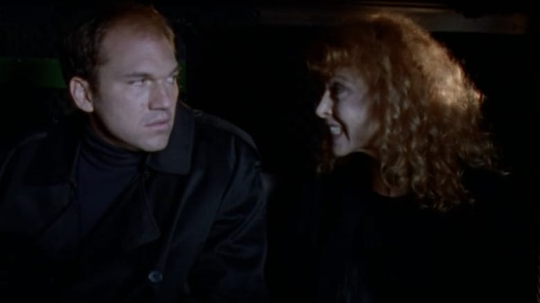 Tina Louise's Patricia Ludwigson berates her son, Wade Williams' Johnny Claringer Jr., as they sit in the back of a van in LA Heat