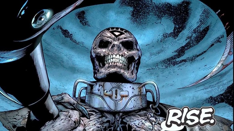 Nekron using his powers to rise the dead in Blackest Night