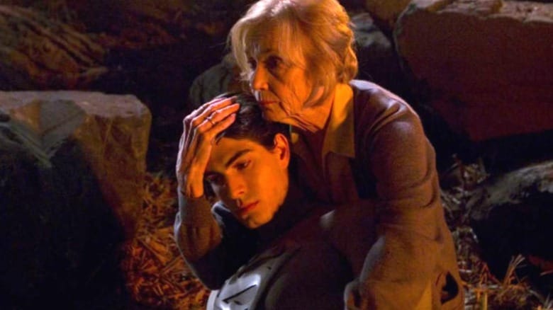 Brandon Routh and Eva Marie Saint in Superman Returns