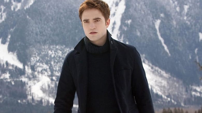 Robert Pattinson is pale and brooding as Edward Cullen in Twilight