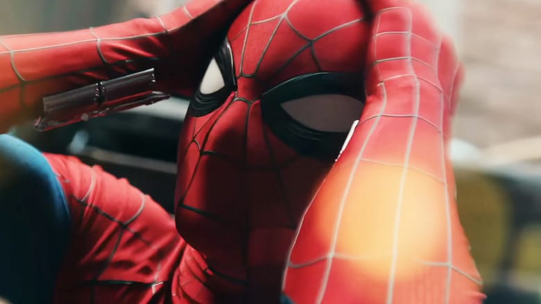Tom Holland's Spider-Man holds his head in his hands in Spider-Man Brand New Day