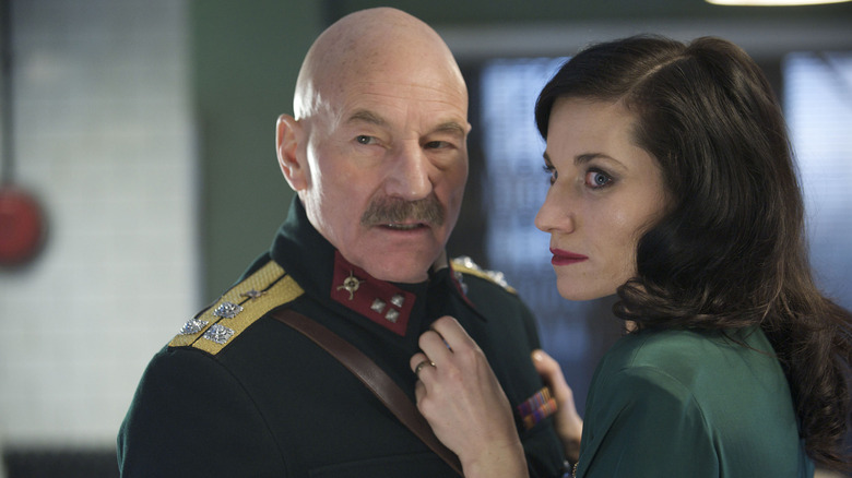 Macbeth (Patrick Stewart) and Lady Macbeth (Kate Fleetwood) in the BBC's 2010 recording of Macbeth