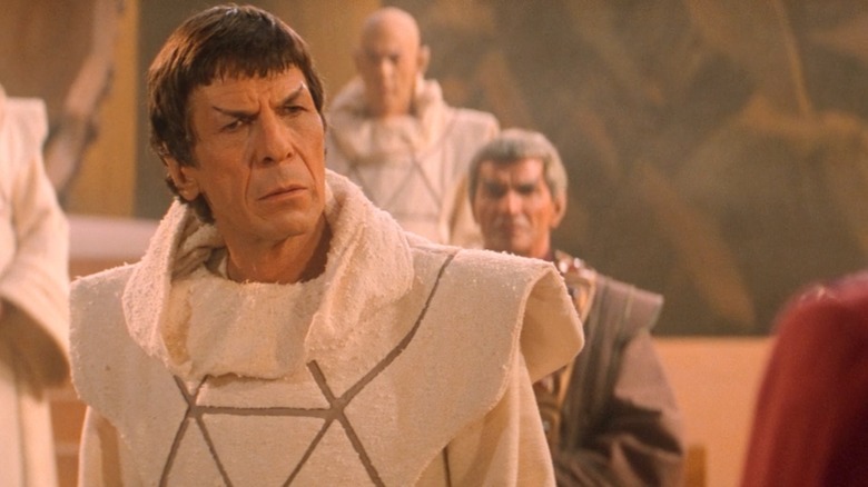 Star Trek III: The Search for Spock - Spock (Leonard Nimoy) in white robes on Vulcan