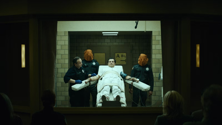 Father Sunday about to be given lethal injection in The Exorcist: Martyrs