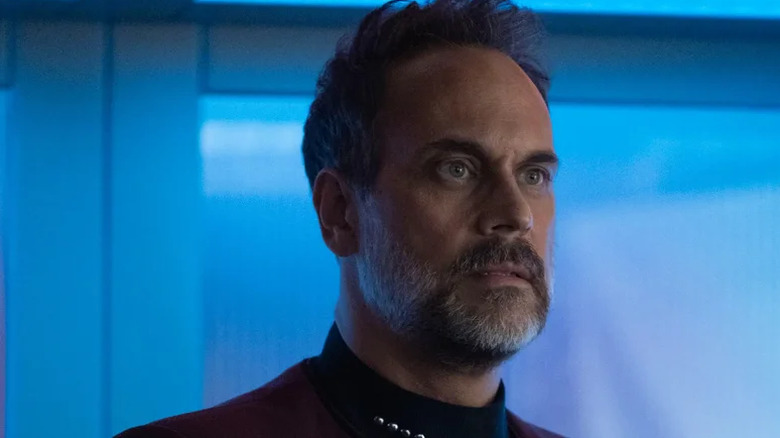 Captain Shaw looking concerned in Star Trek: Picard